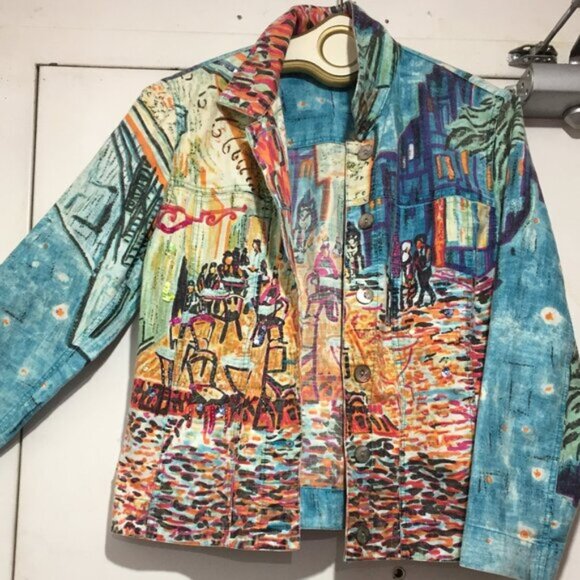 Jackets & Blazers - ATTITUDE PRINT JEANS JACKETS SIZE S